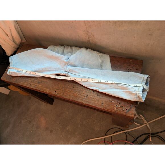 Vintage Baby GUESS Overalls Leather Patch Clip Size 2Y Y2K 90s 80s Denim - Picture 6 of 16